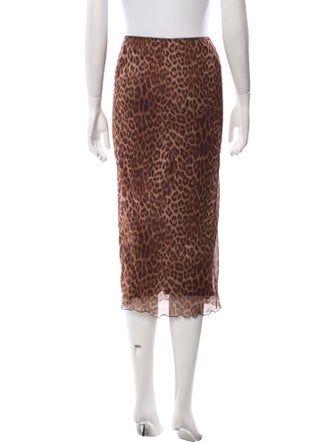 Rouje Animal Print Midi Length Skirt
