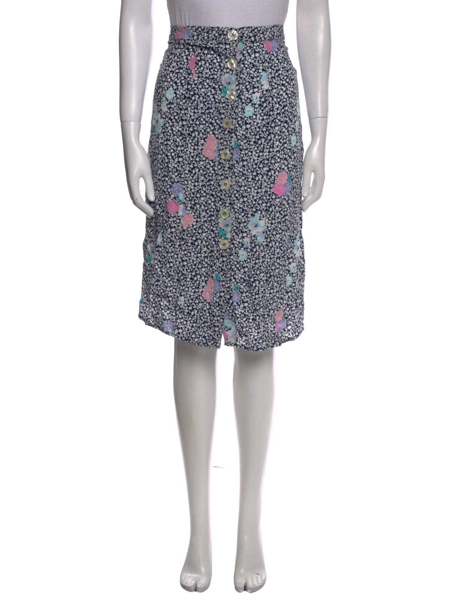 Rouje Floral Print Knee-Length Skirt