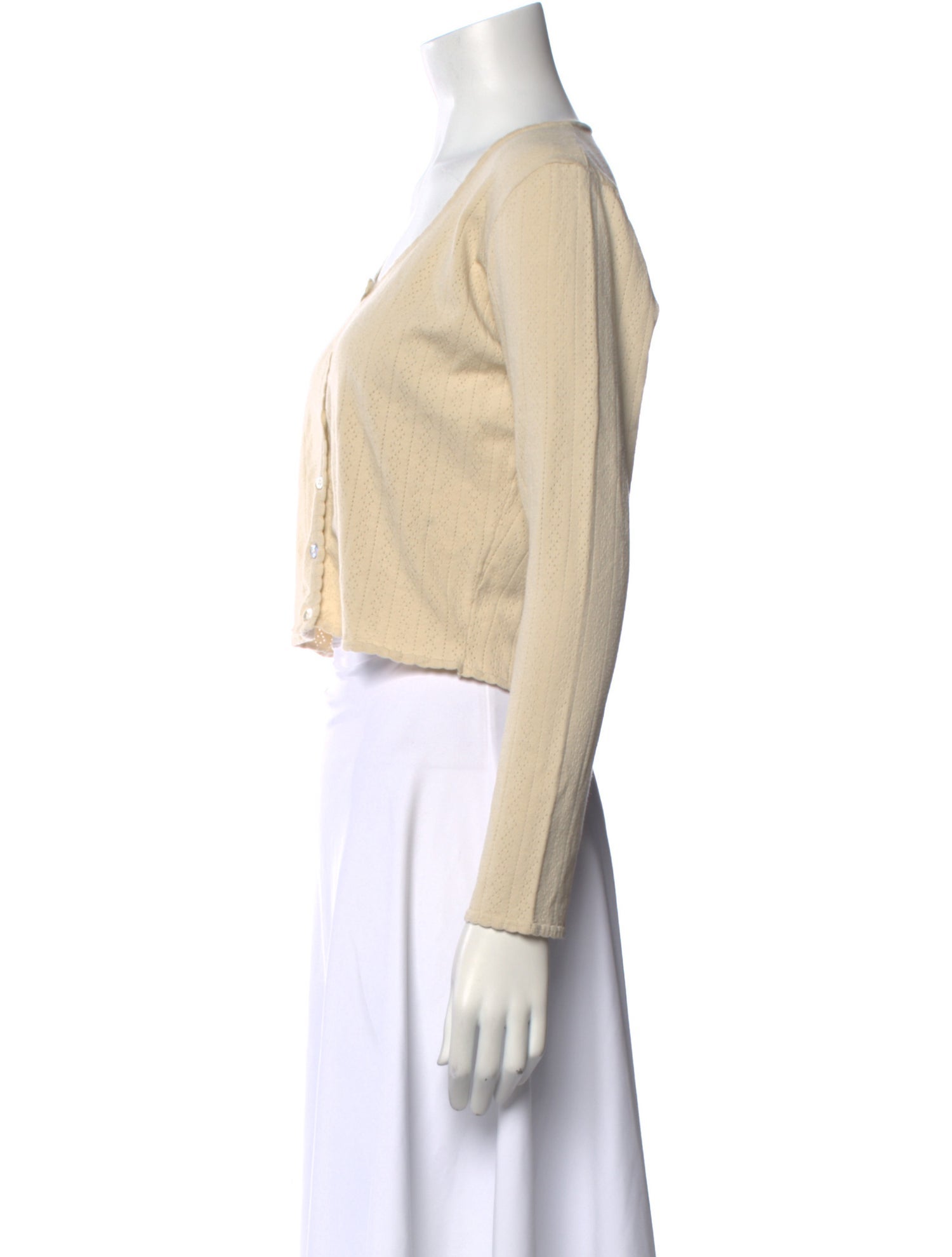 Rouje Scoop Neck Long Sleeve Crop Top