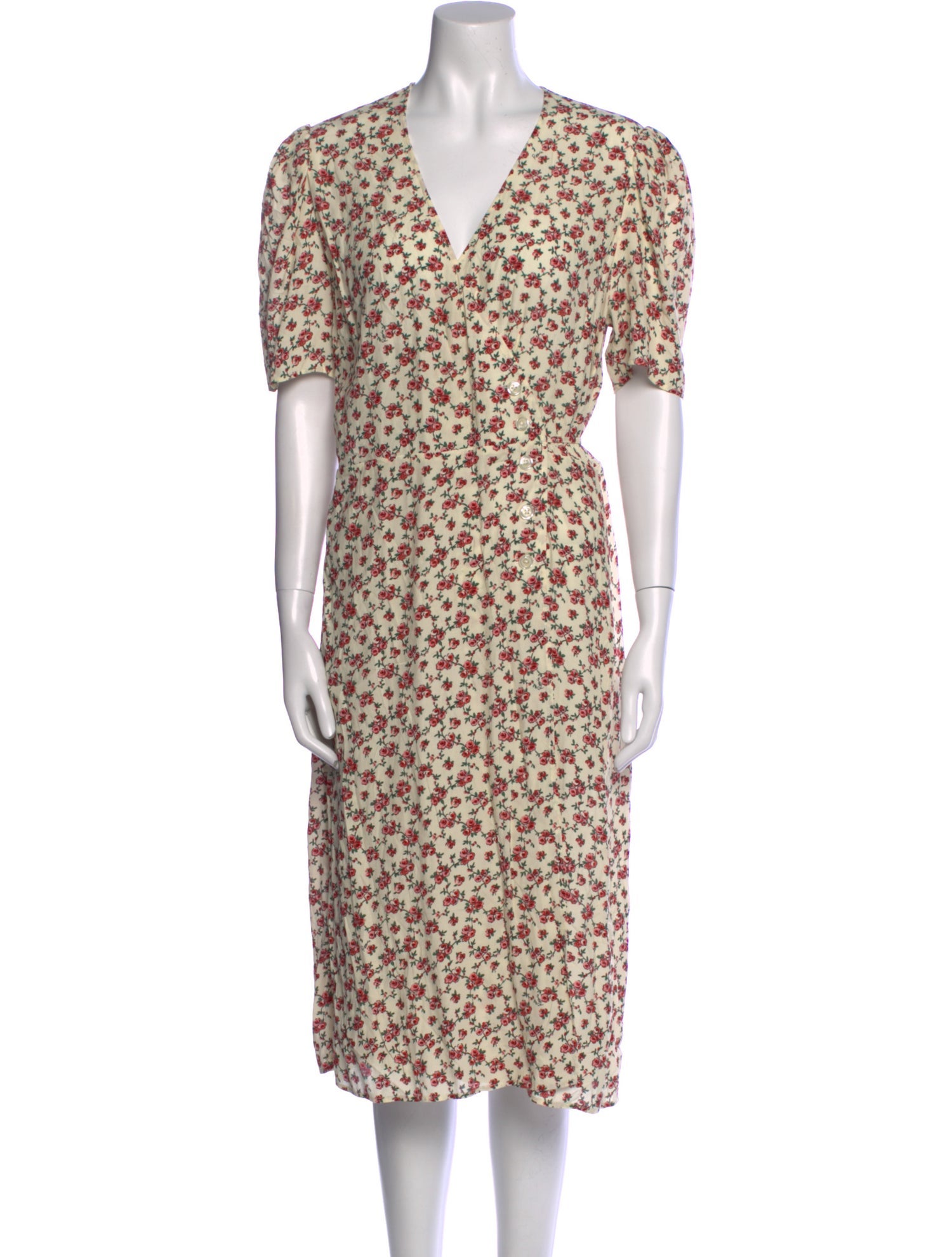 Rouje Floral Print Midi Length Dress