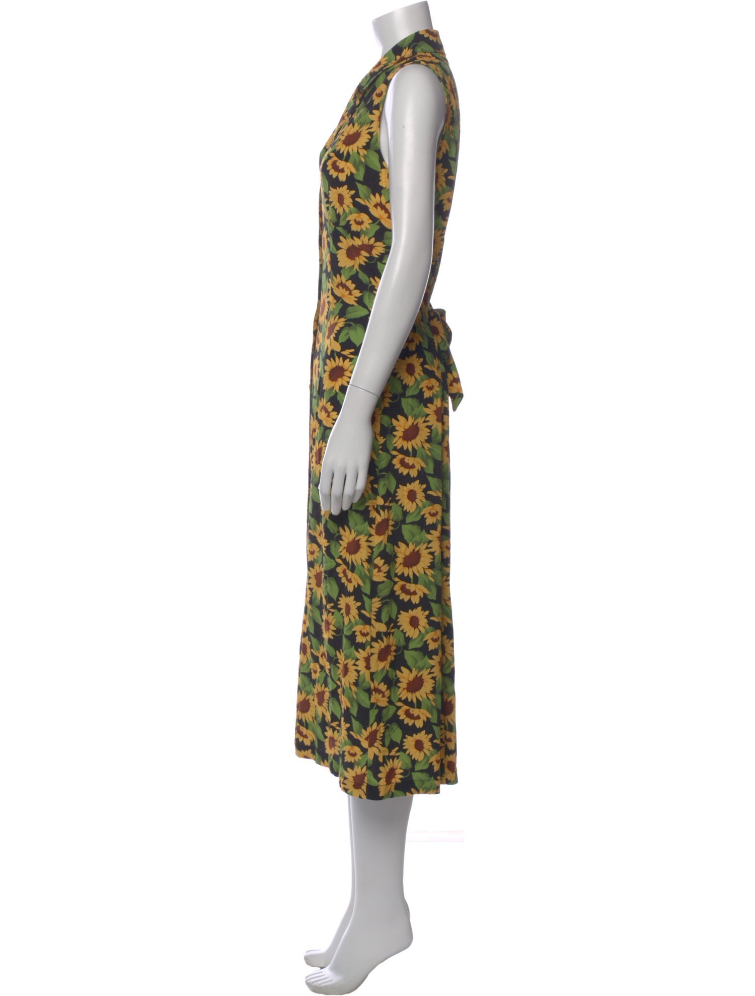 rouje green dress Floral Print Midi Length Julia dress