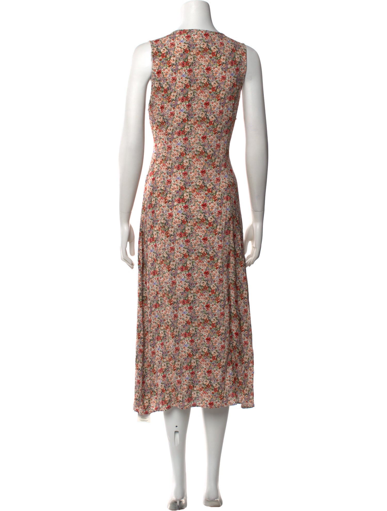 rouje midi dress Red floral print midi wrap dress