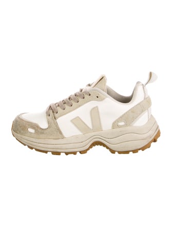 Rick Owens x Veja Leather Colorblock Pattern Chunky Sneakers