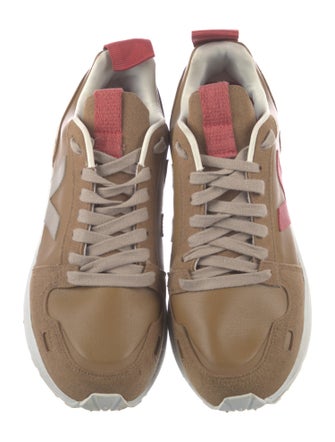 Rick Owens x Veja Leather Grosgrain Trim Sneakers