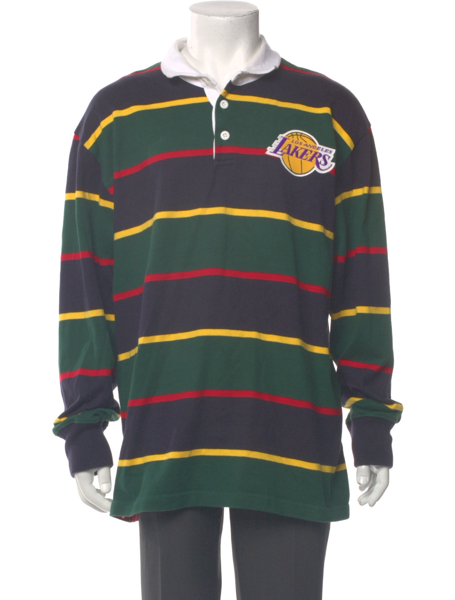 Rowing Blazers x NBA Striped Collar Polo Sweater