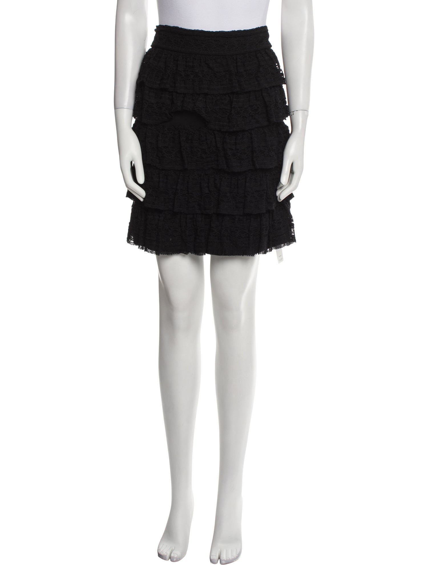 Royal Underground Ruffle Embellishment Mini Skirt