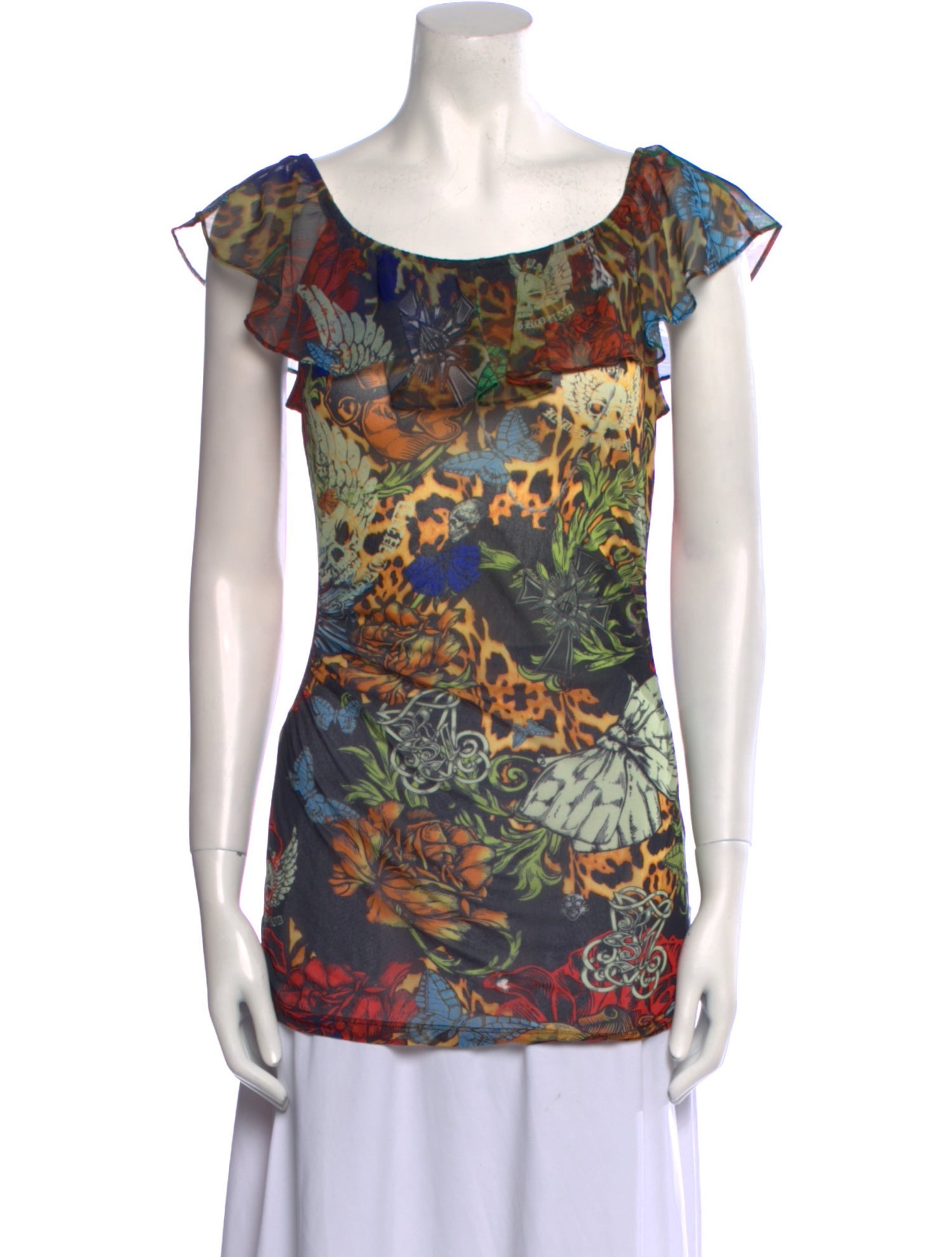 Royal Underground Printed Bateau Neckline Tunic