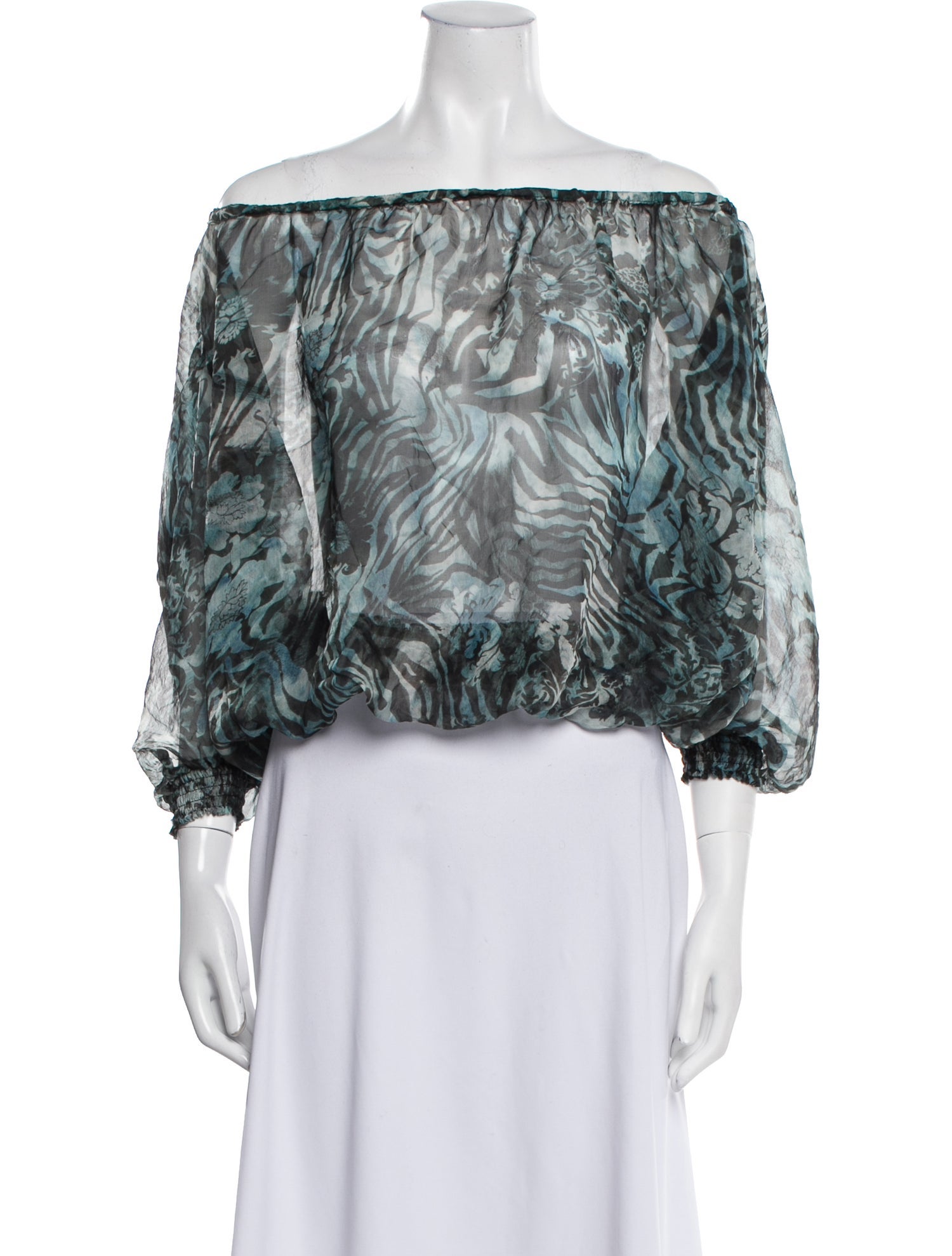 Royal Underground Silk Printed Crop Top