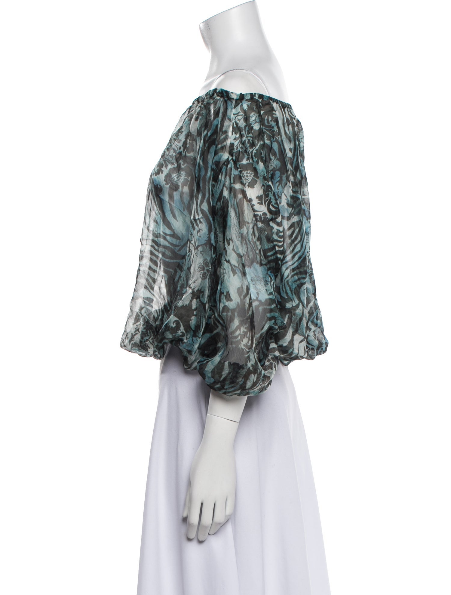 Royal Underground Silk Printed Crop Top