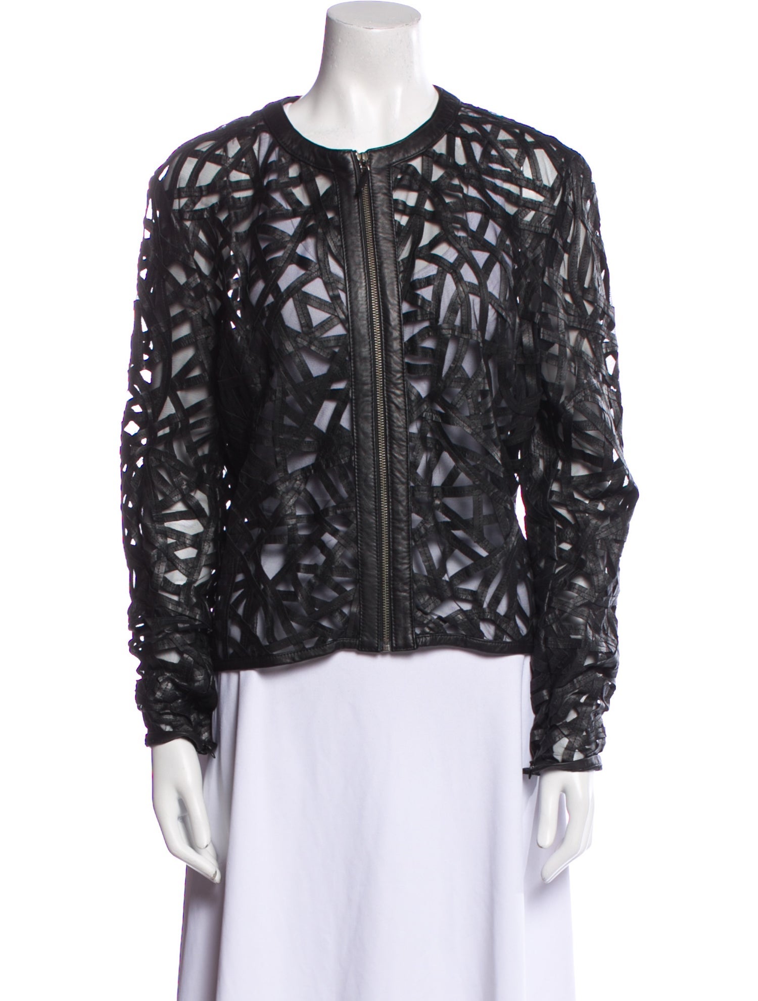 Royal Underground Leather Patterned Evening Jacket