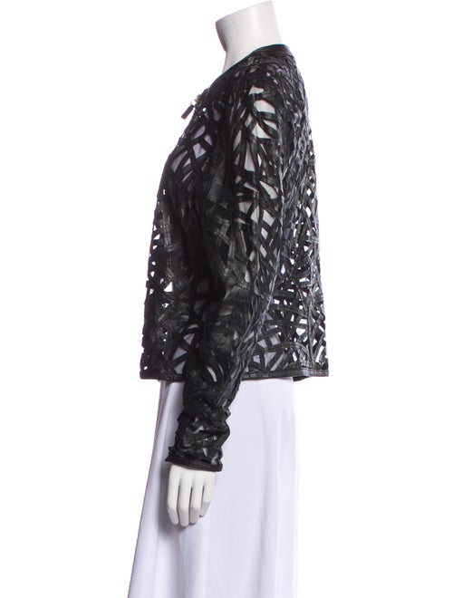 Royal Underground Leather Patterned Evening Jacket