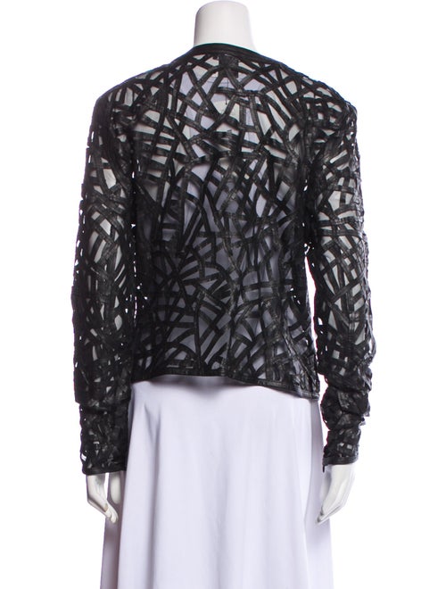 Royal Underground Leather Patterned Evening Jacket