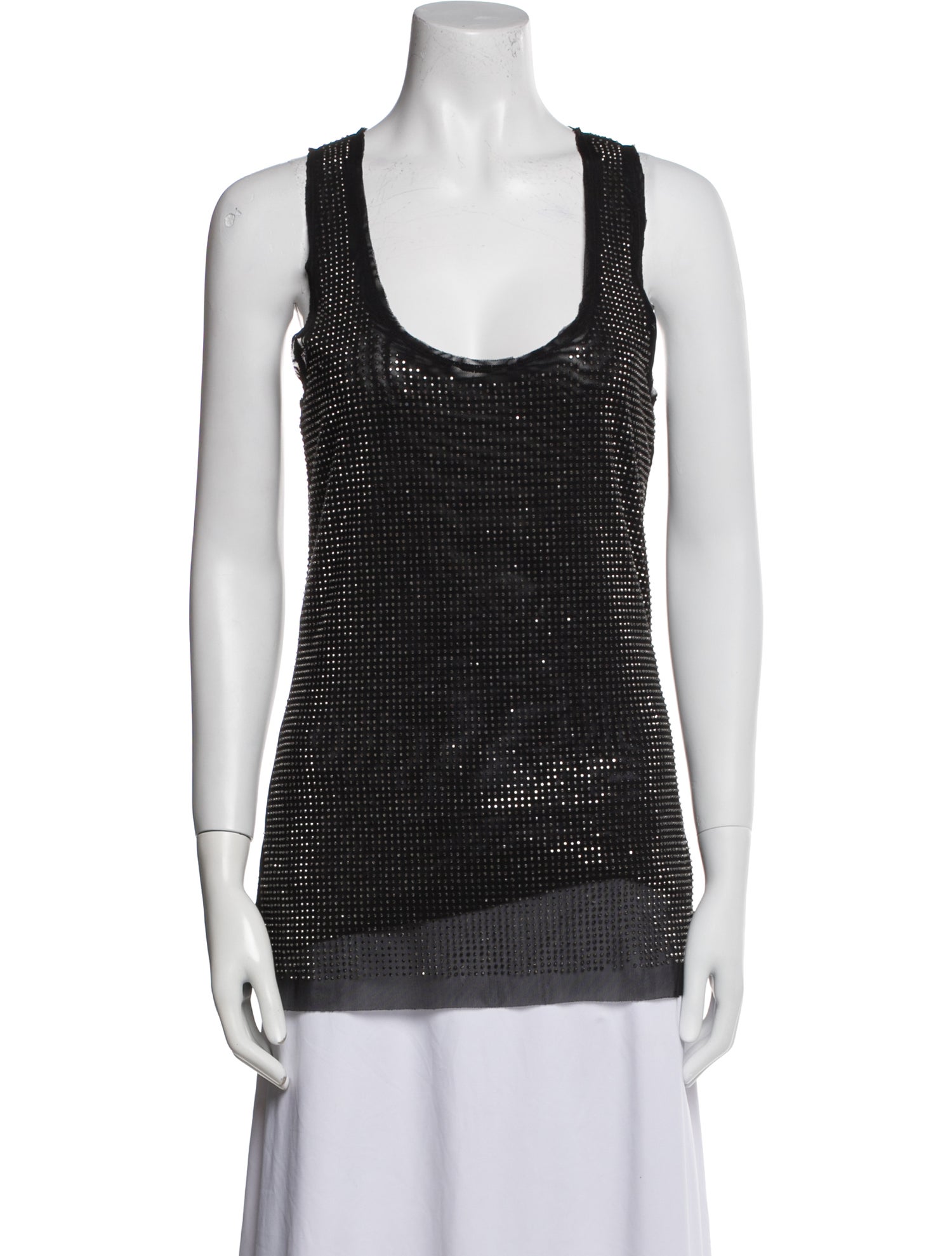 Royal Underground Nylon Scoop Neck Top