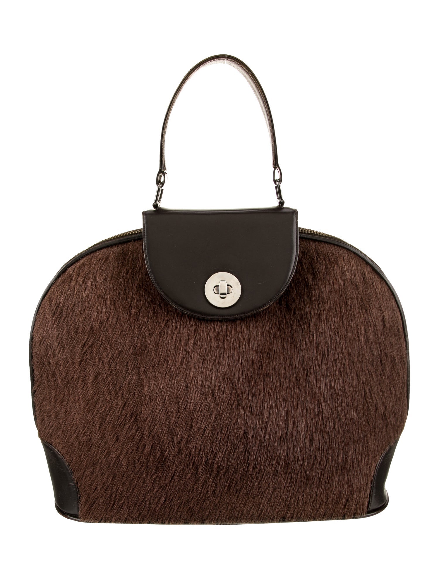 Renaud Pellegrino Ponyhair Top Handle Bag