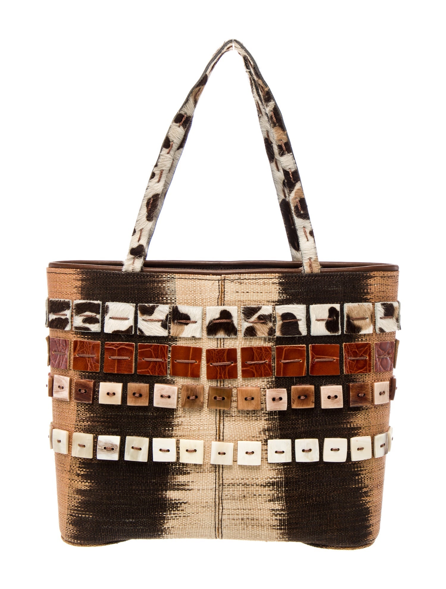 Renaud Pellegrino Raffia Top Handle Bag