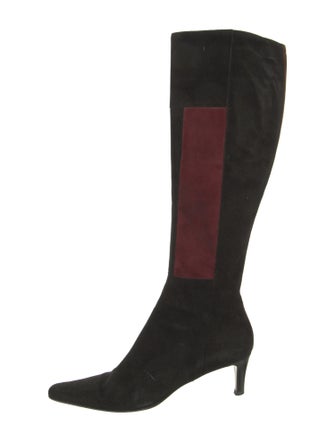 Renaud Pellegrino Suede Colorblock Pattern Boots