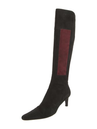 Renaud Pellegrino Suede Colorblock Pattern Boots