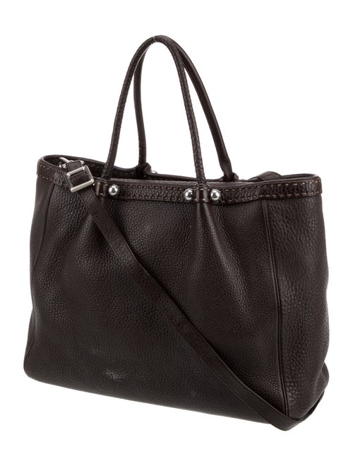 Renaud Pellegrino Leather Top Handle Bag