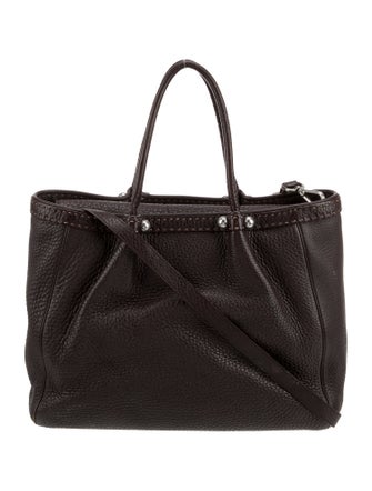 Renaud Pellegrino Leather Top Handle Bag