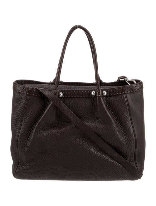 Renaud Pellegrino Leather Top Handle Bag