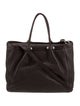 Renaud Pellegrino Leather Top Handle Bag