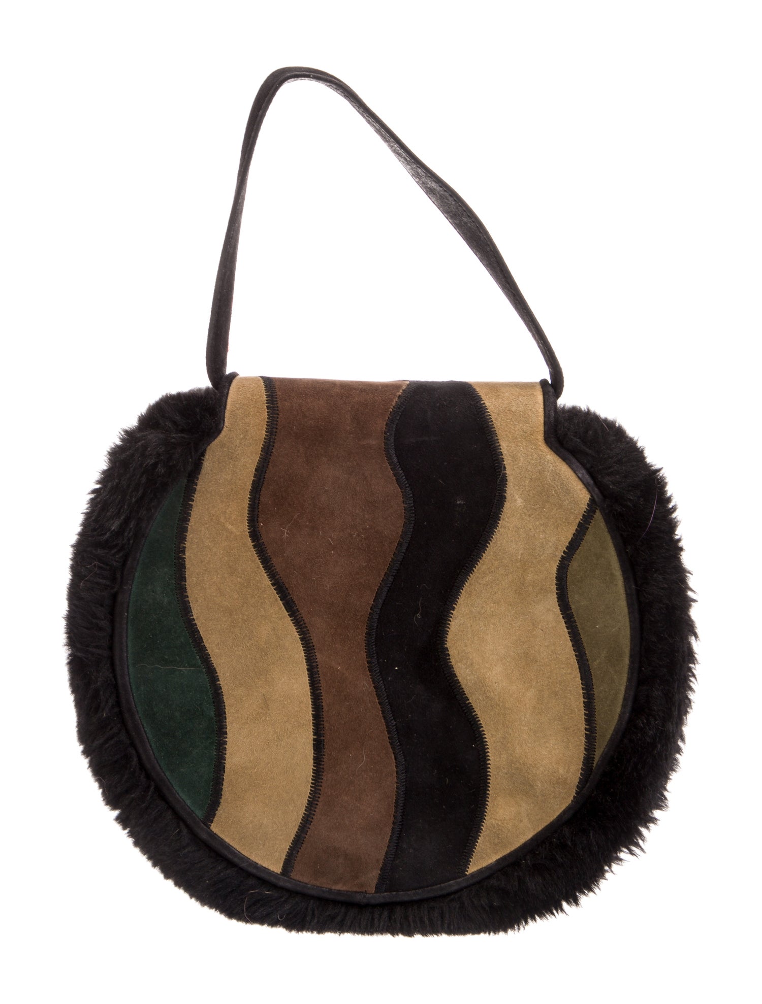 Renaud Pellegrino Suede Top Handle Bag