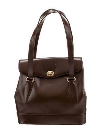 Renaud Pellegrino Leather Top Handle Bag