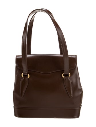 Renaud Pellegrino Leather Top Handle Bag