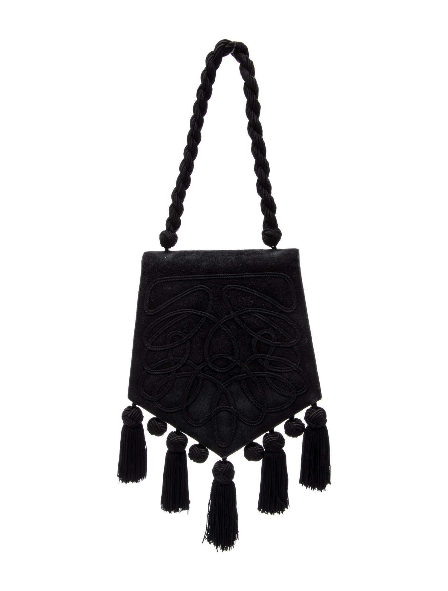 Renaud Pellegrino Suede Top Handle Bag