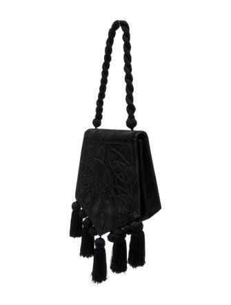 Renaud Pellegrino Suede Top Handle Bag