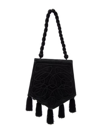 Renaud Pellegrino Suede Top Handle Bag