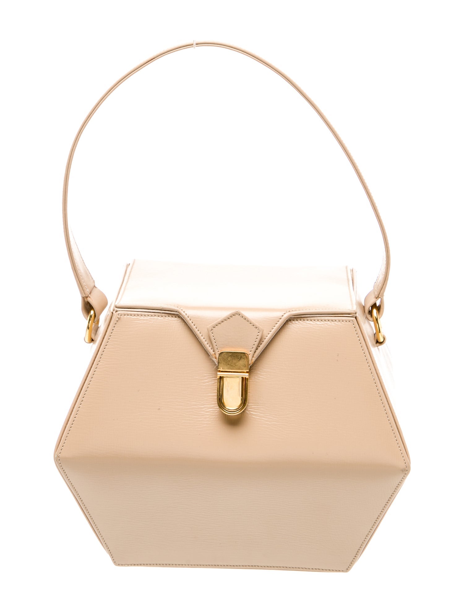 Renaud Pellegrino Leather Top Handle Bag