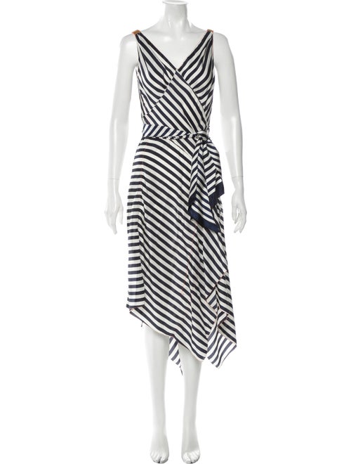 Rozae Nichols Striped Long Dress White