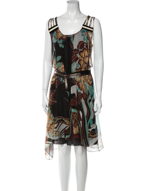 Rozae Nichols Silk Knee-Length Dress Black