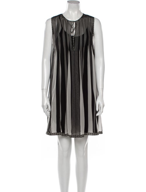 Rozae Nichols Silk Knee-Length Dress Black