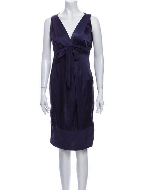 Rozae Nichols Silk Knee-Length Dress w/ Tags Blue