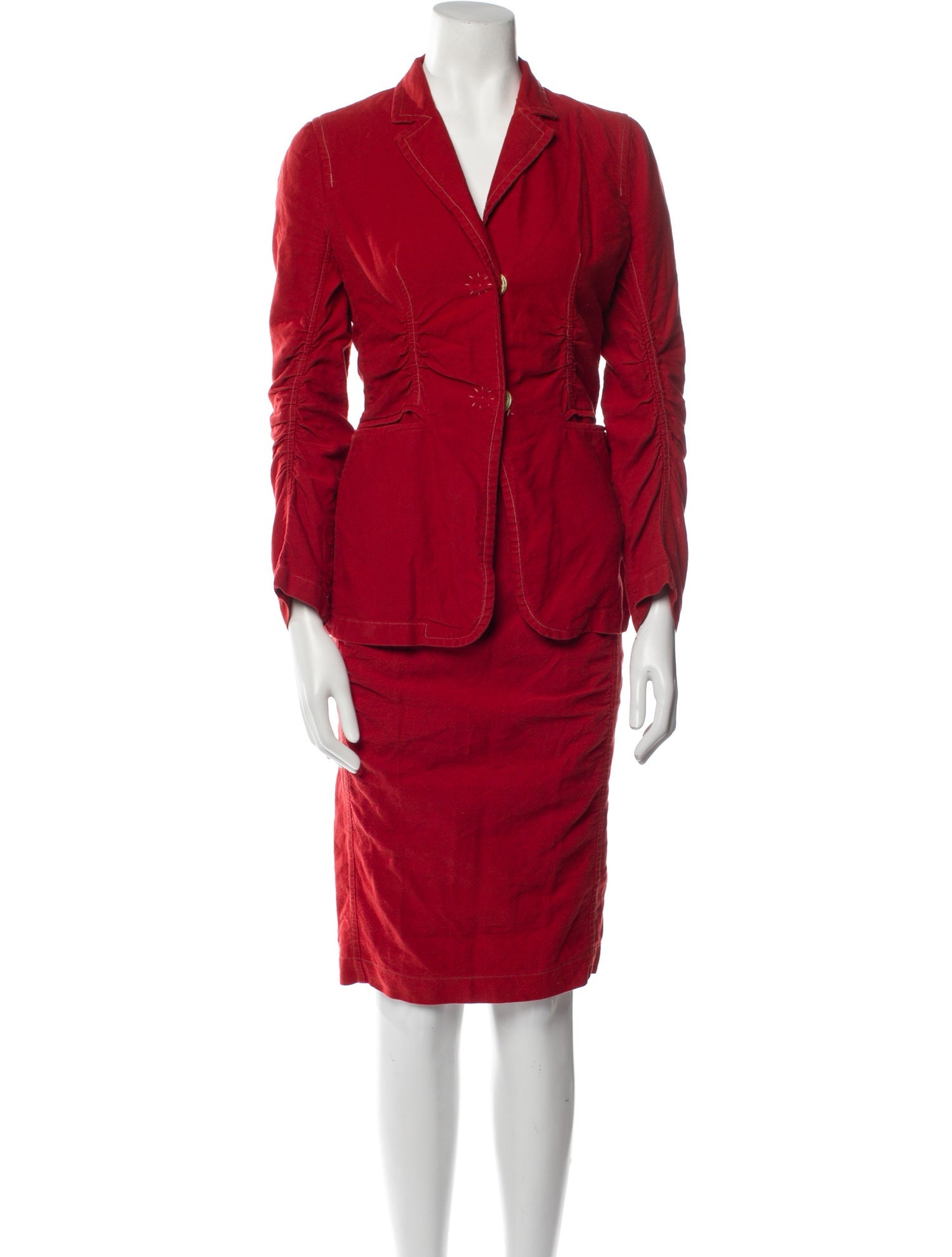 Rozae Nichols Vintage Linen Skirt Suit