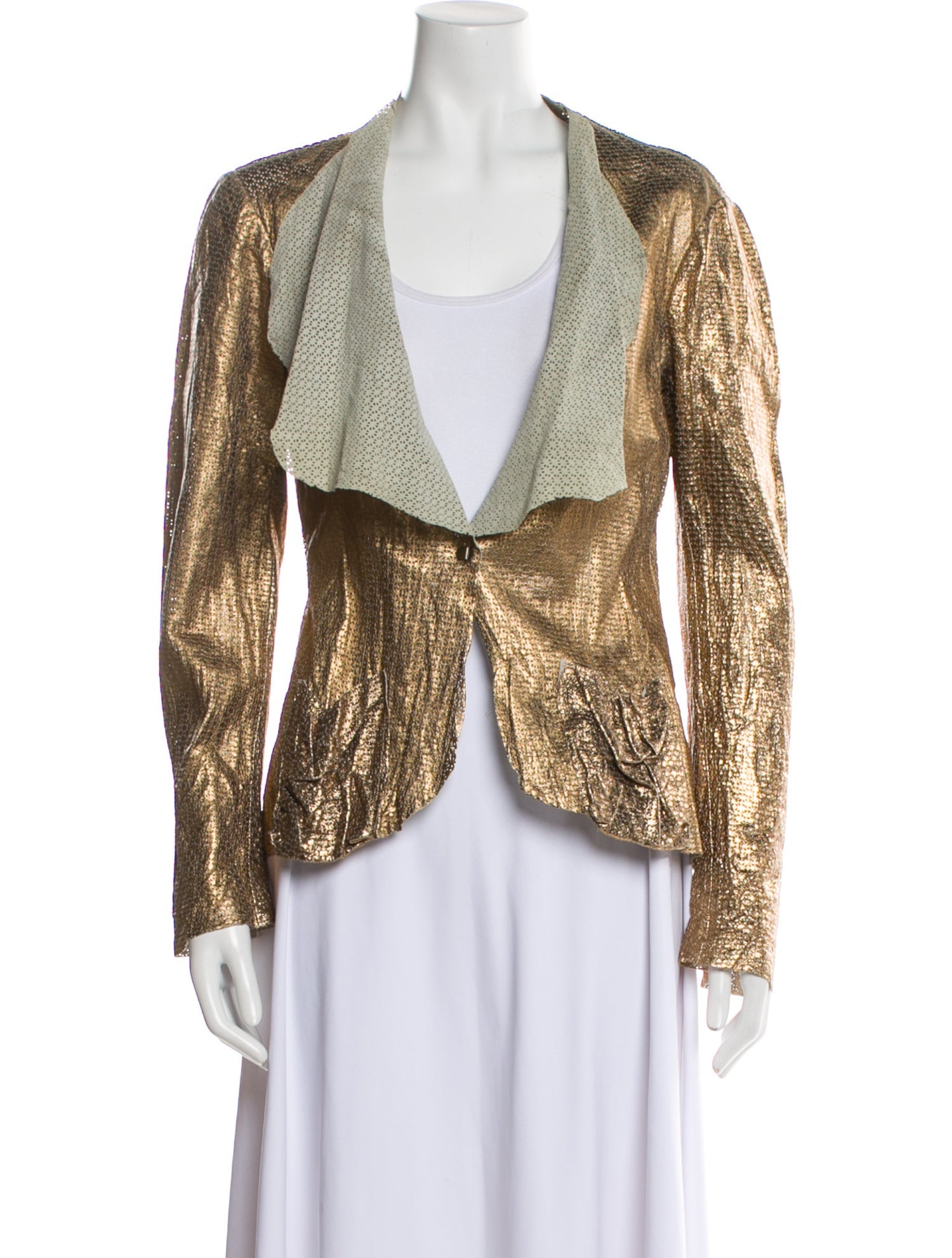 Rozae Nichols Leather Evening Jacket