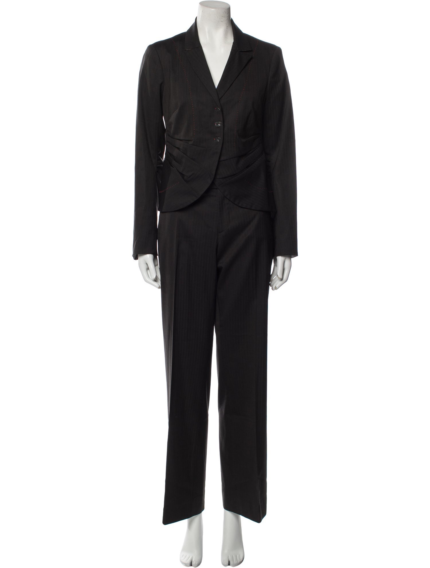 Rozae Nichols Pleated Accents Pant Set