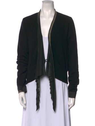 Rozae Nichols Wool Open Front Sweater