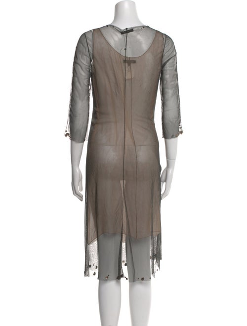 Rozae Nichols Bateau Neckline Midi Length Dress