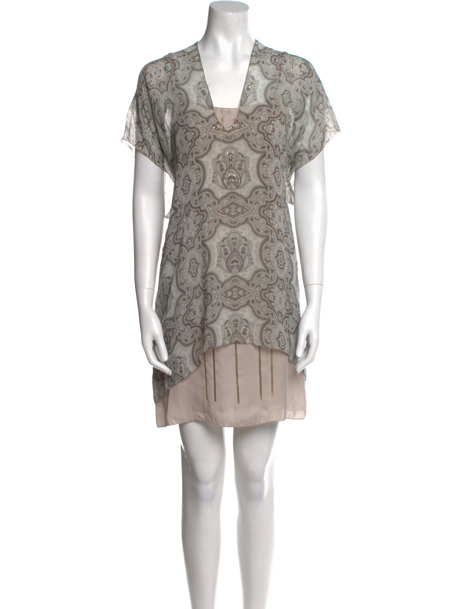 Rozae Nichols Paisley Print Mini Dress
