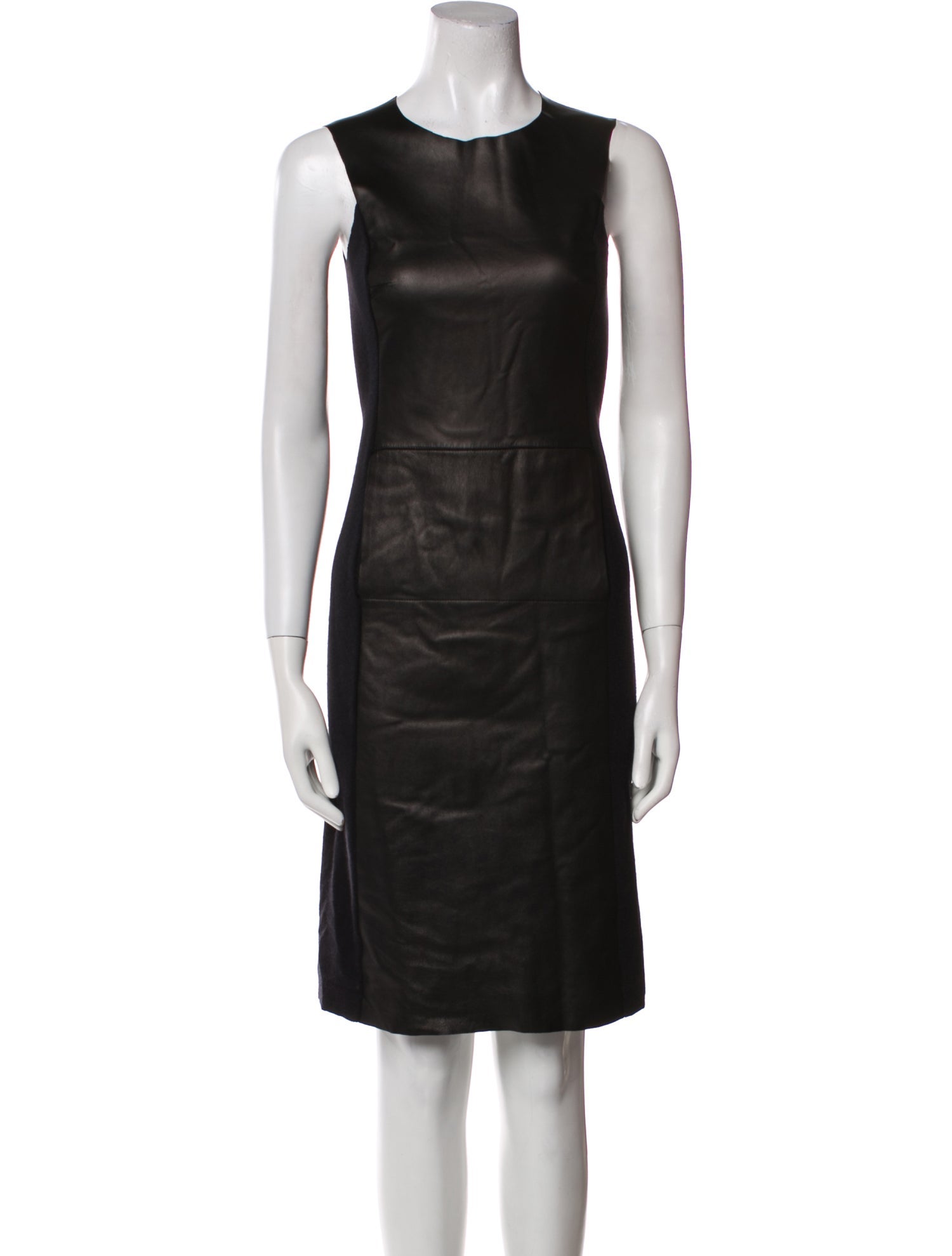 Rozae Nichols Leather Knee-Length Dress