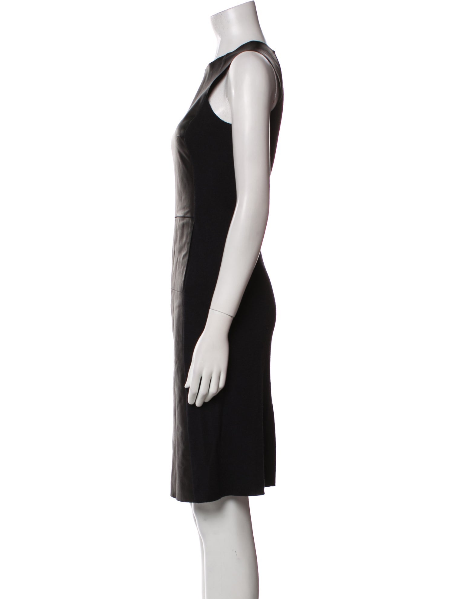 Rozae Nichols Leather Knee-Length Dress