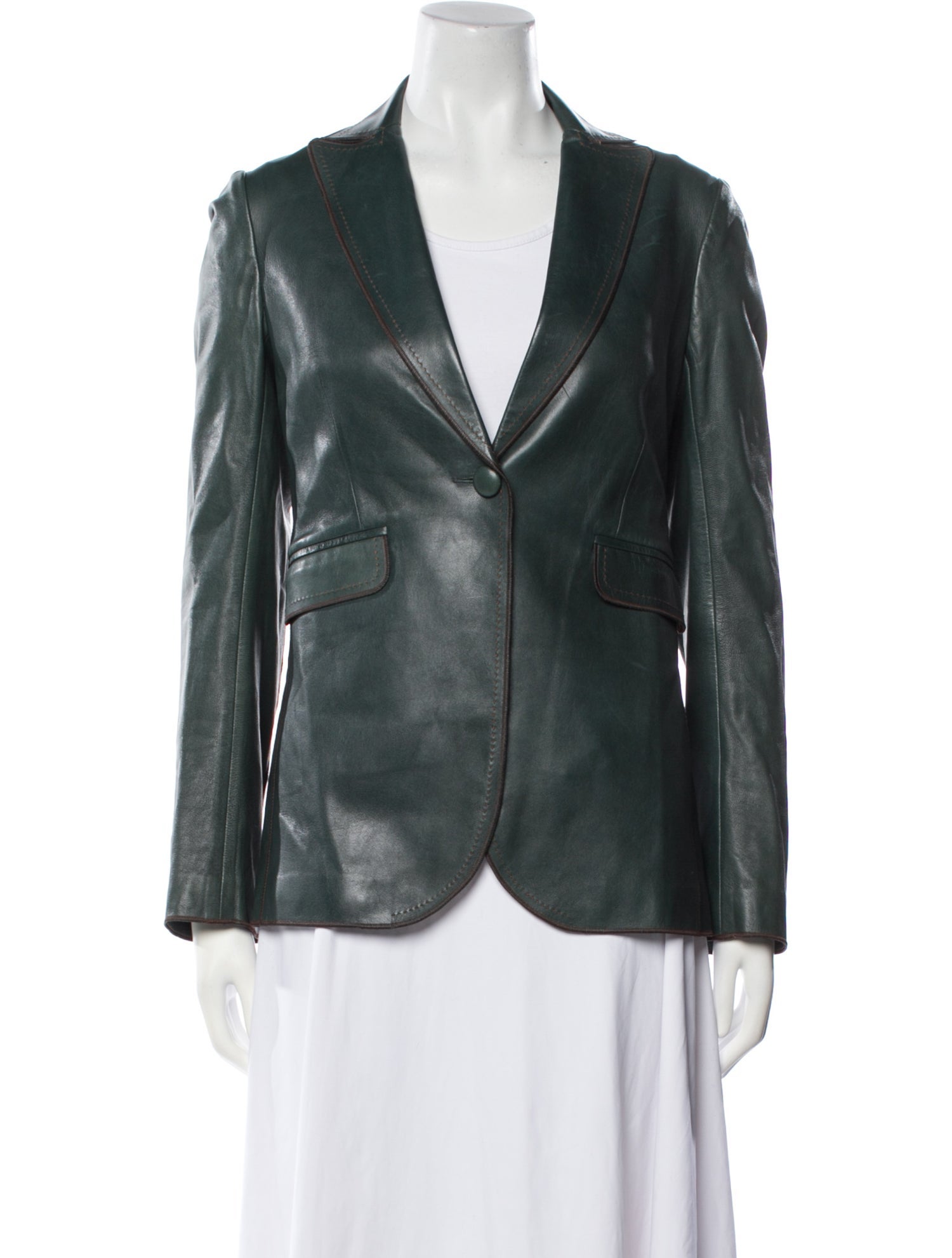 Rozae Nichols Leather Blazer