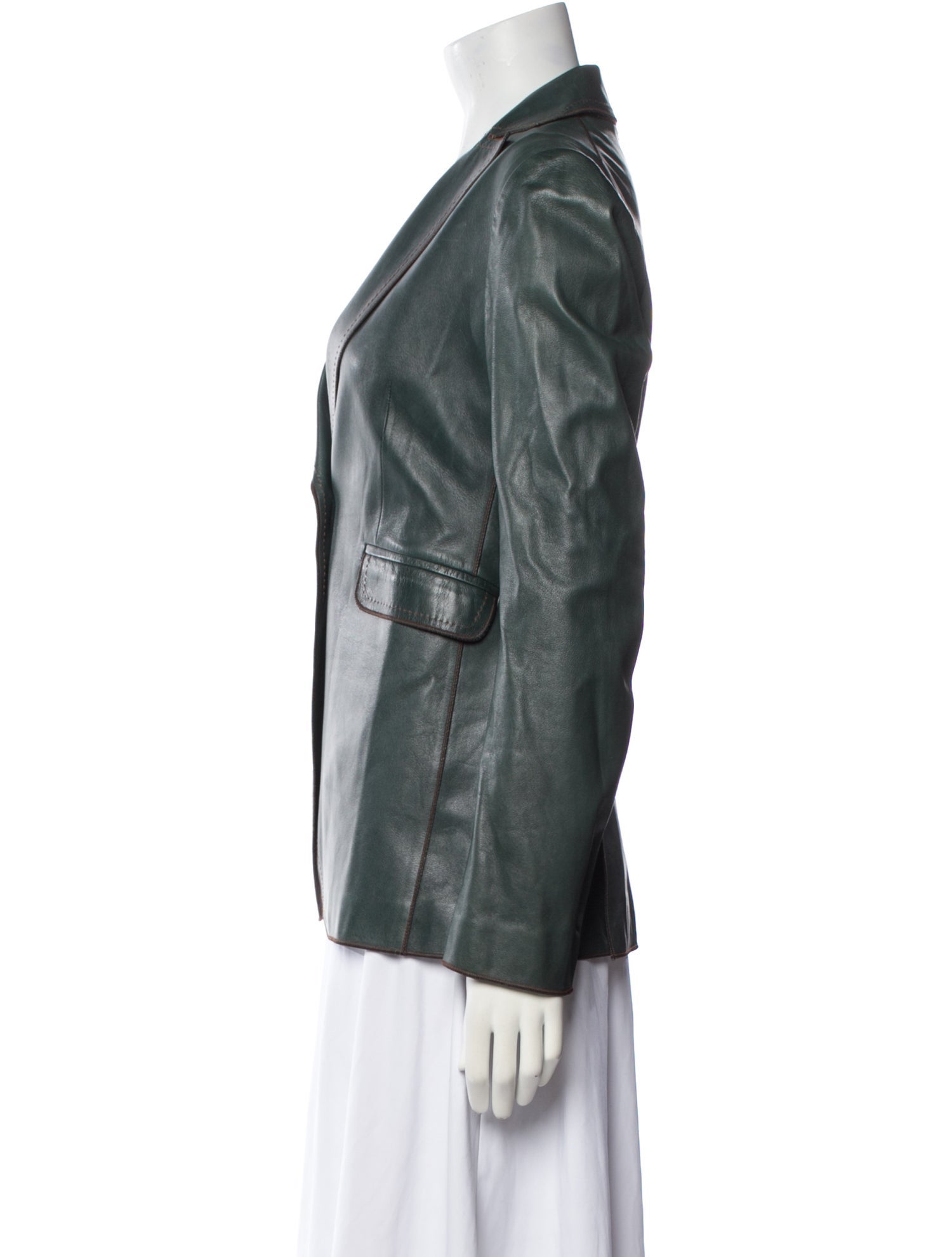 Rozae Nichols Leather Blazer