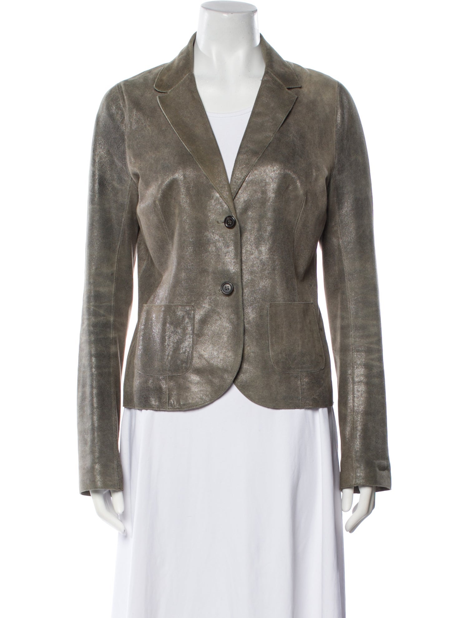 Rozae Nichols Vintage Leather Blazer