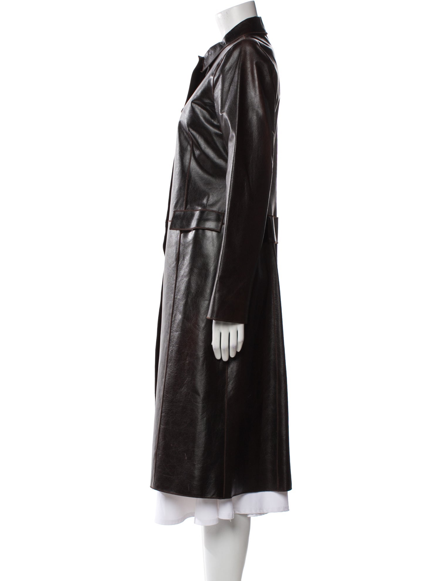 Rozae Nichols Leather Trench Coat