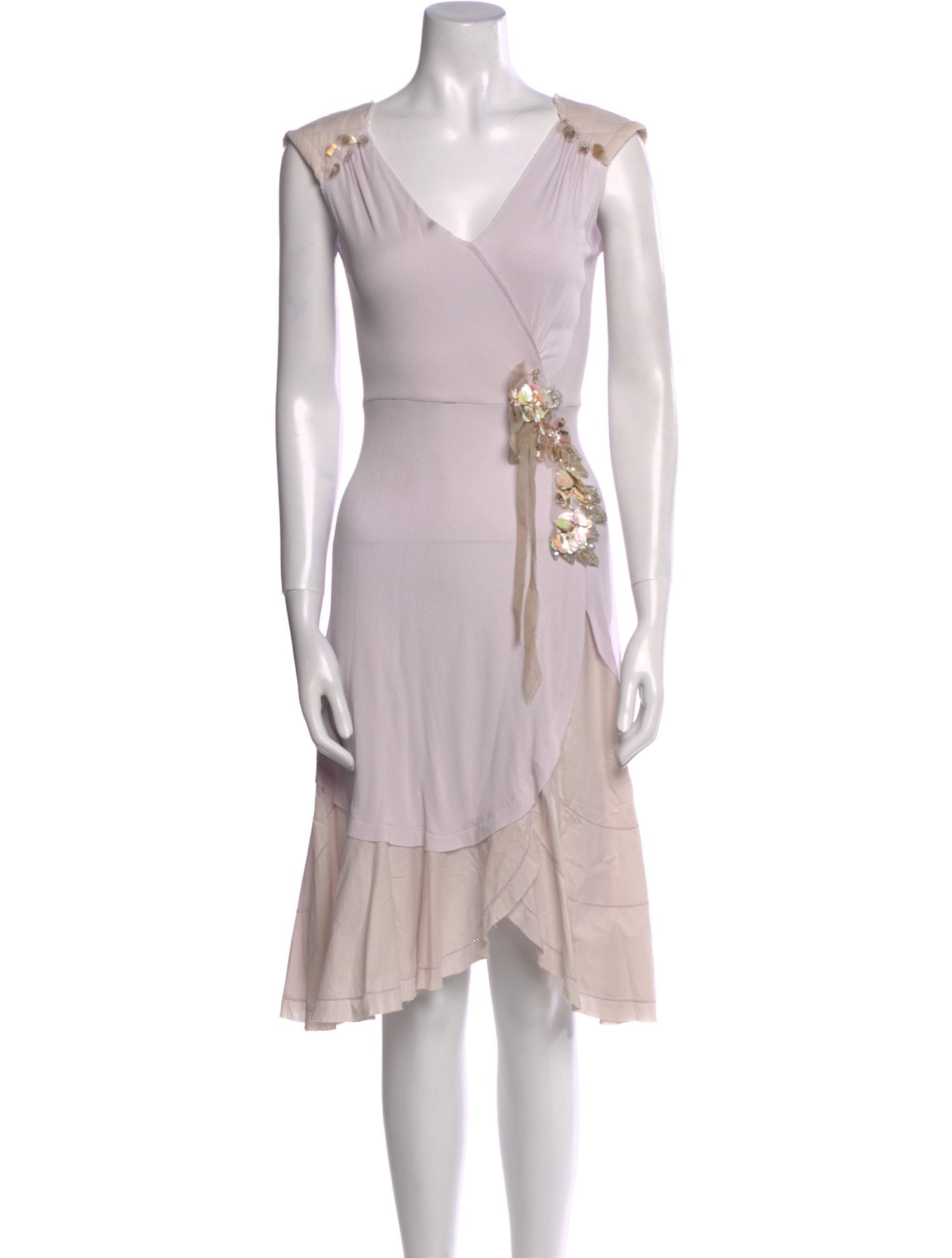 Rozae Nichols V-Neck Midi Length Dress