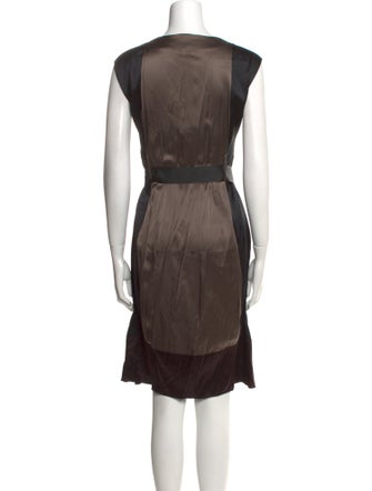 Rozae Nichols Colorblock Pattern Midi Length Dress